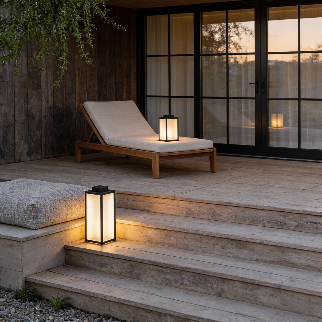 Square Handheld Lantern - Portable LED Waterproof Lawn Lamp