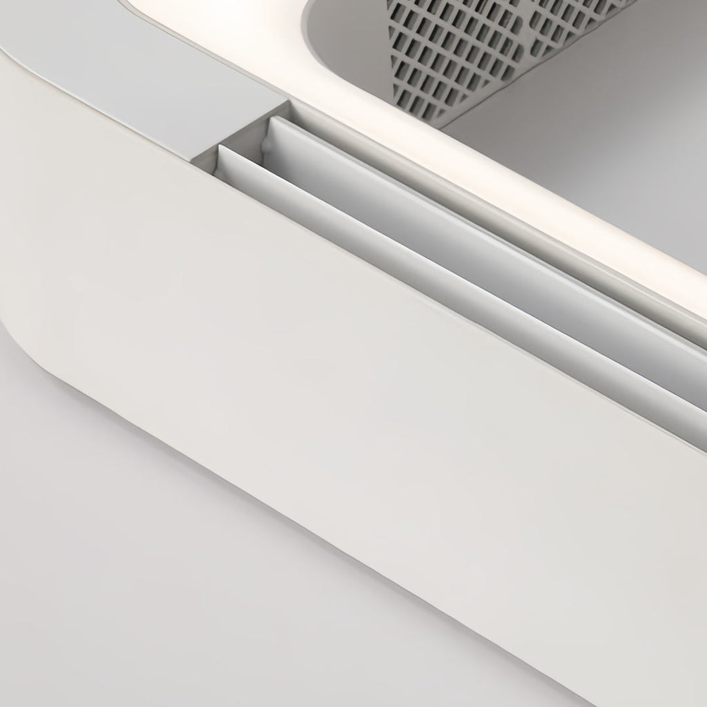 Low Profile Bladeless Ceiling Fan with LED Light Inverter - Modern Home Cooling Solution