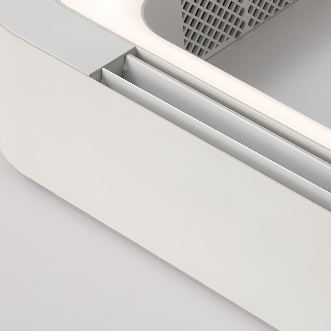Low Profile Bladeless Ceiling Fan with LED Light Inverter - Modern Home Cooling Solution