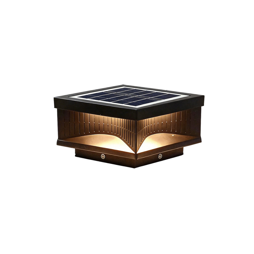 Square Outdoor Pillar Lights - Decorative LED Stripe Lighting