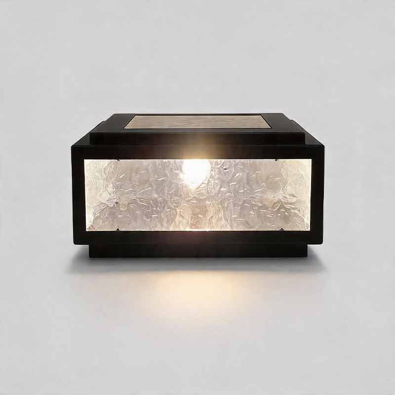 Modern Square Outdoor Pillar Lights - LED Waterproof Garden Lighting