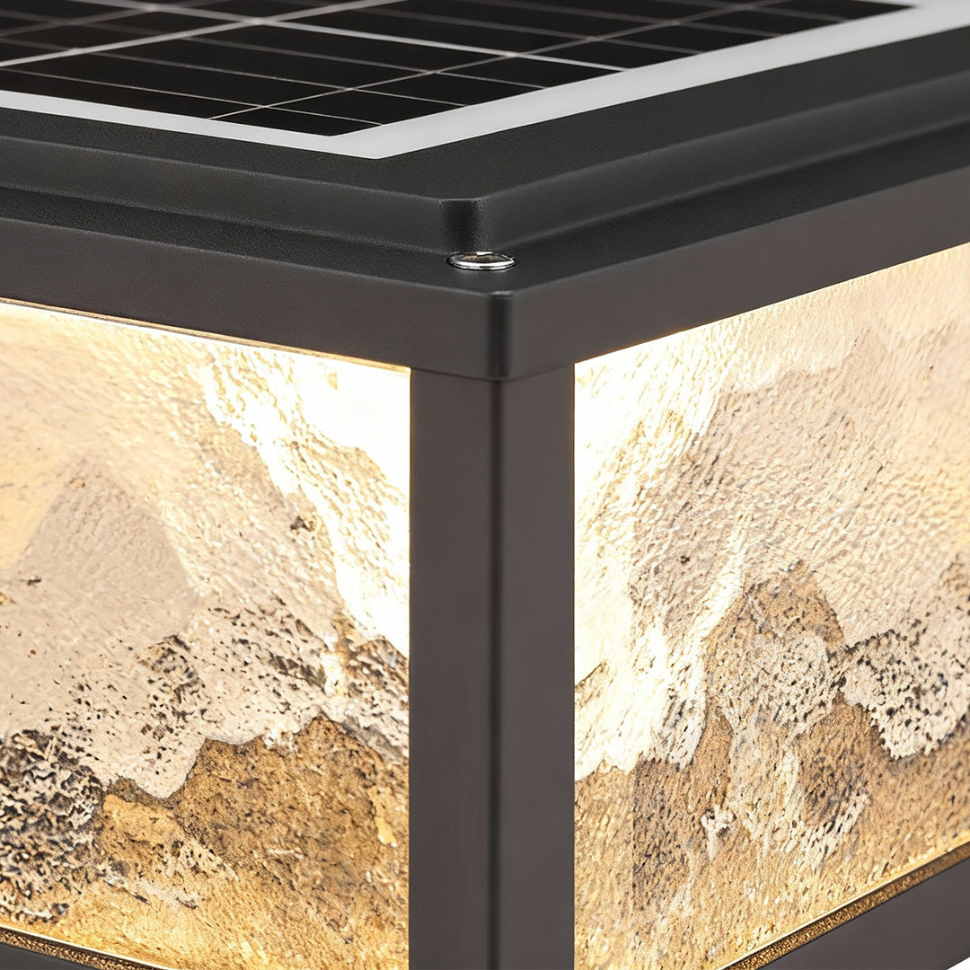 Modern Square Outdoor Pillar Lights - LED Waterproof Garden Lighting