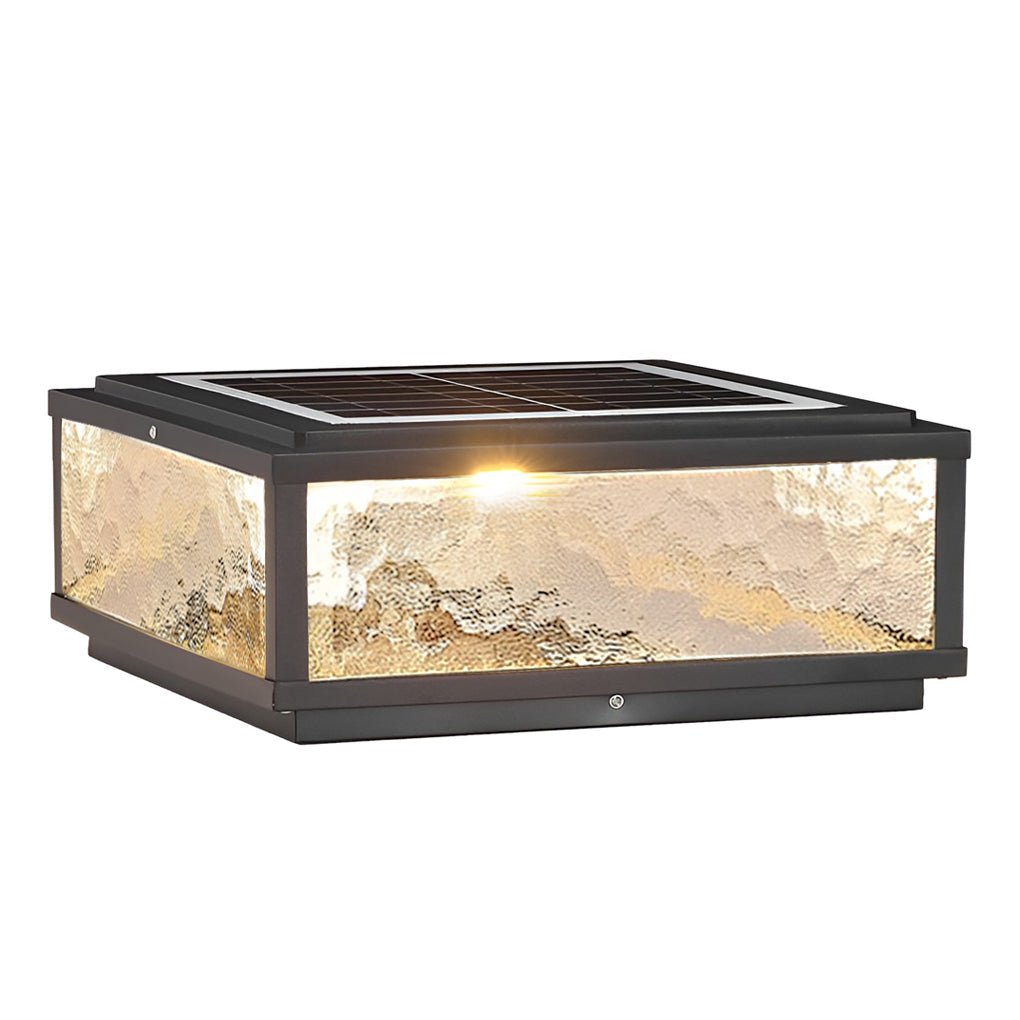 Modern Square Outdoor Pillar Lights - LED Waterproof Garden Lighting