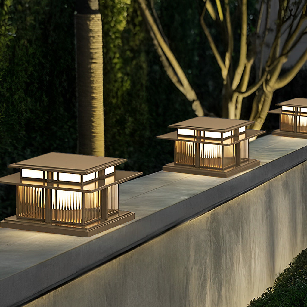 Modern Waterproof LED Porch Pillar Lights Outdoor Decor