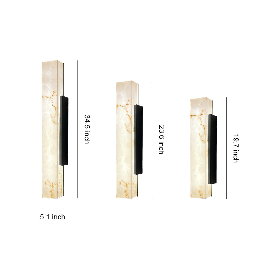Square Outdoor LED Cloud Stone Wall Light - Waterproof Decor