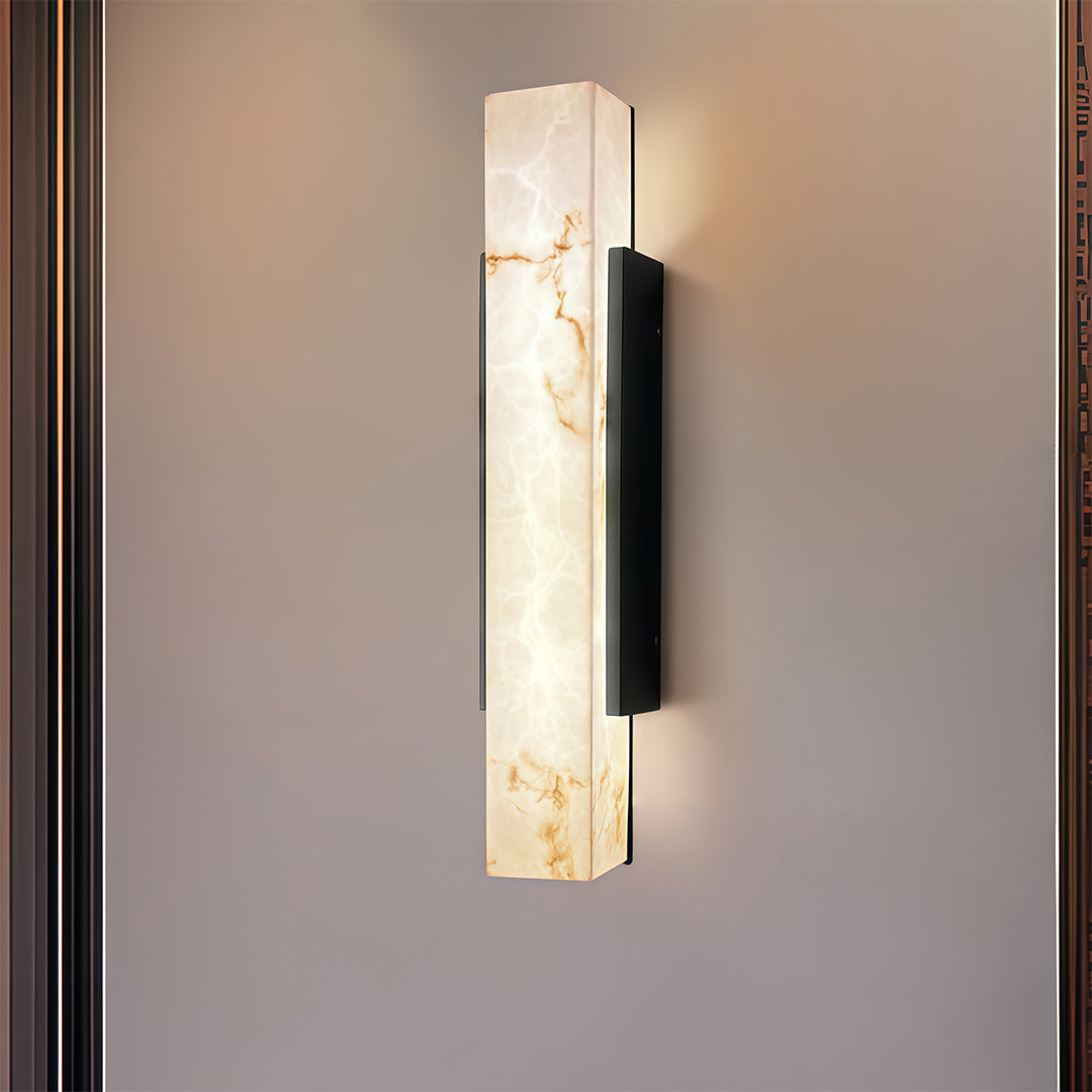 Square Outdoor LED Cloud Stone Wall Light - Waterproof Decor