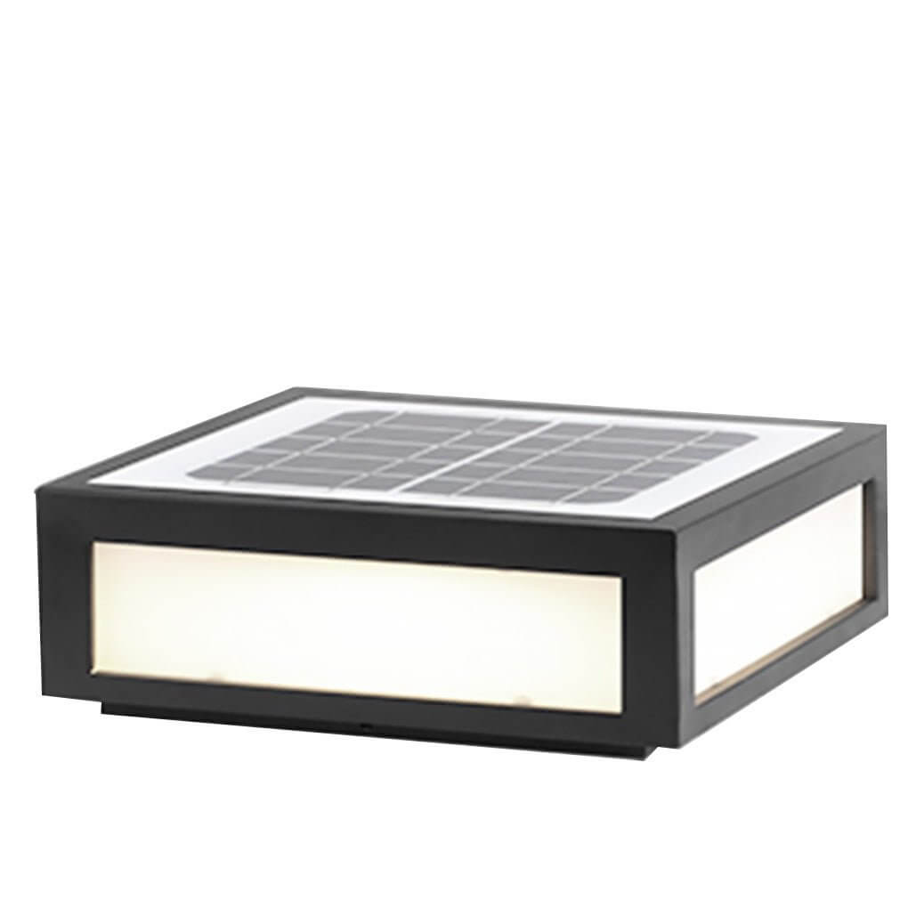 Square Black LED Outdoor Pillar Light Fixture