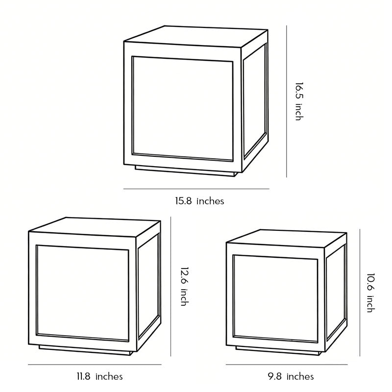 Square Black LED Outdoor Pillar Light Fixture