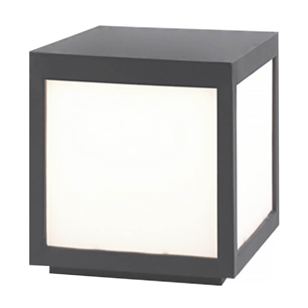 Square Black LED Outdoor Pillar Light Fixture