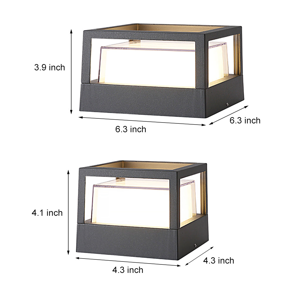 Square Pillar Outdoor Double-Layer Light-Blocking Lamp