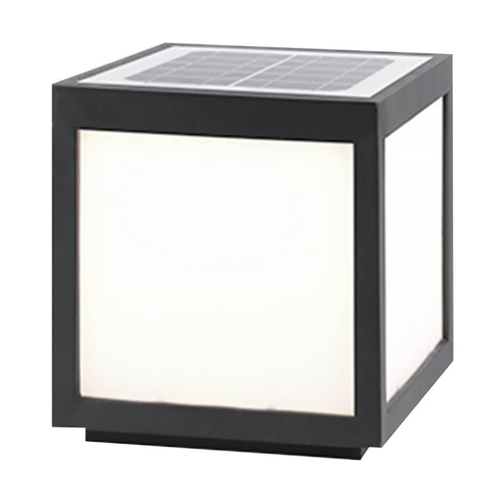 Square Black LED Outdoor Pillar Light Fixture