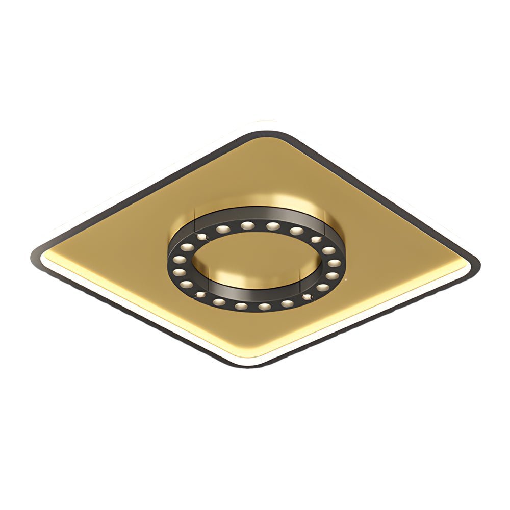 Square Round LED Anti-Glare Modern Ceiling Light Fixture 3 Step Dimming