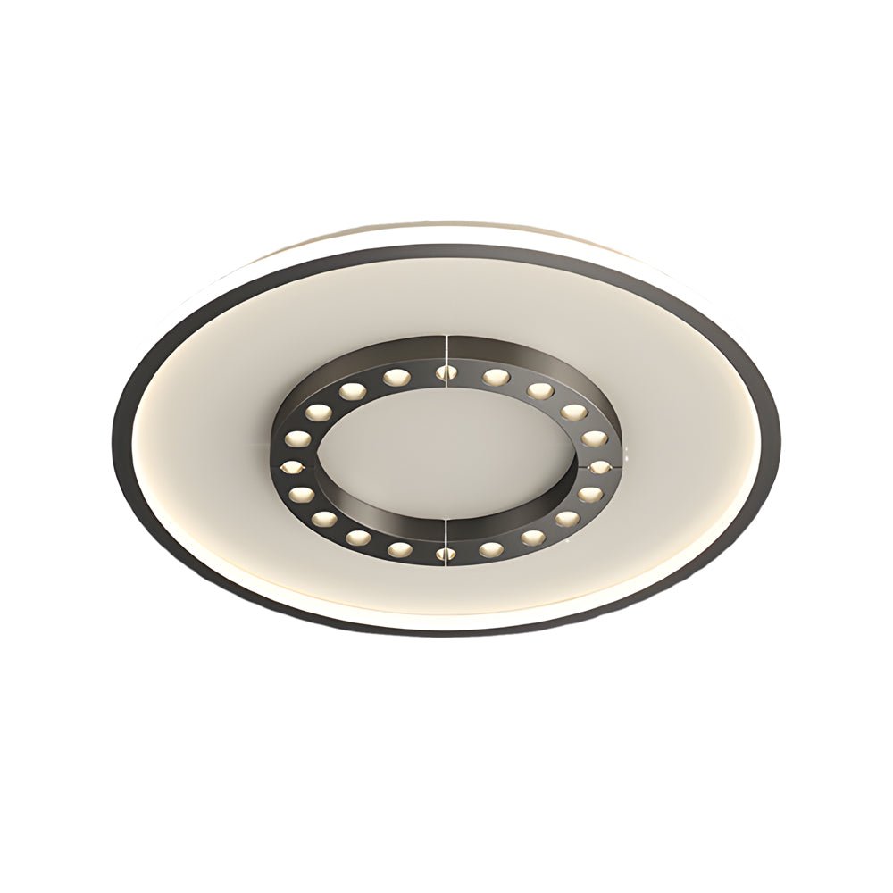 Square Round LED Anti-Glare Modern Ceiling Light Fixture 3 Step Dimming