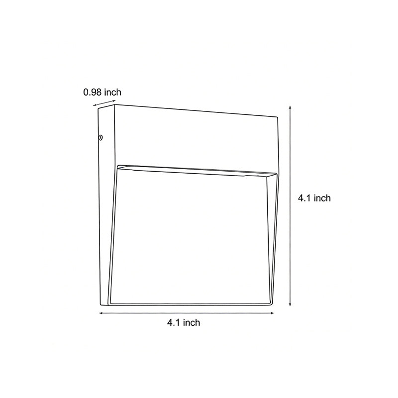 Square Waterproof Outdoor Stair Lights - Minimalist Design for Pathway Illumination