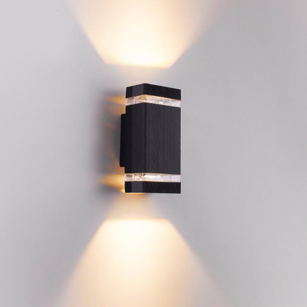 Square Up and Down LED Outdoor Wall Sconce - Modern Wall Lamp Lighting