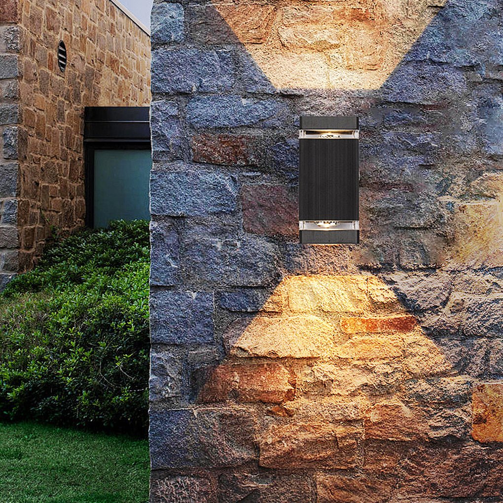 Square Up and Down LED Outdoor Wall Sconce - Modern Wall Lamp Lighting