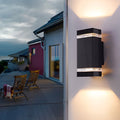 Square Up and Down LED Outdoor Wall Sconce - Modern Wall Lamp Lighting