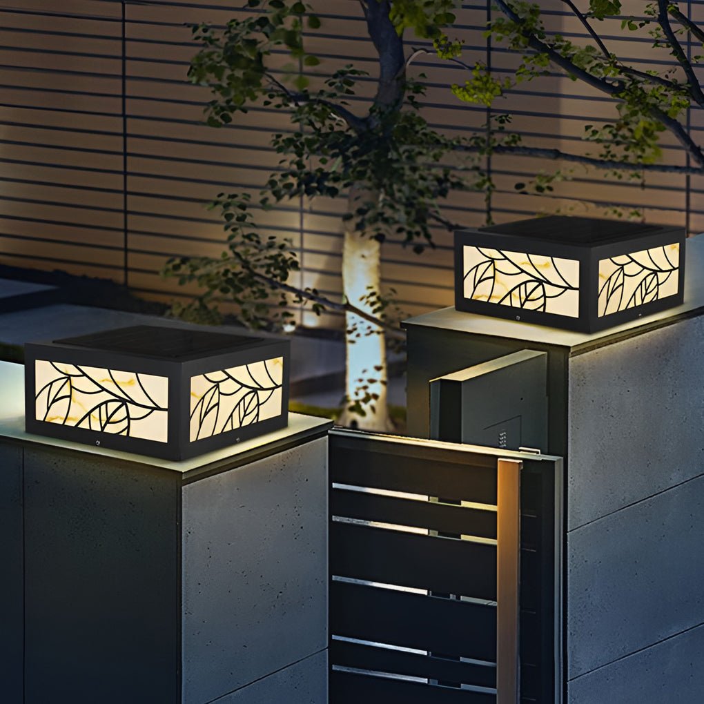 Modern Square LED Outdoor Gate Pillar Light - Stylish Garden Lighting