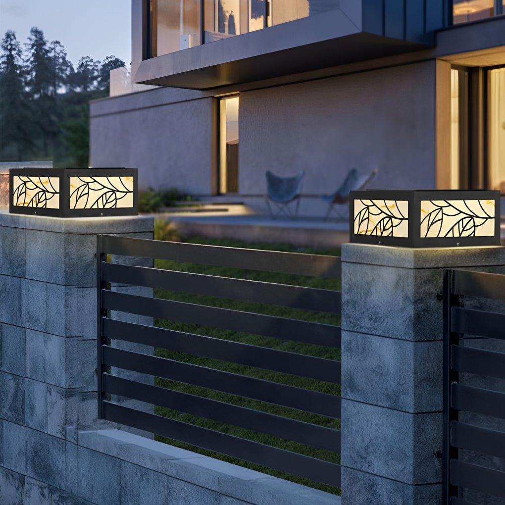 Modern Square LED Outdoor Gate Pillar Light - Stylish Garden Lighting