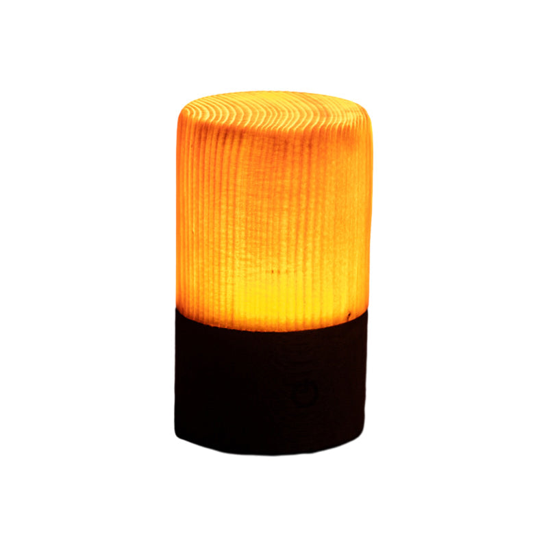 Square LED Wood Grain Lamp - Modern Decorative Cube Light for Home