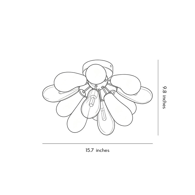 Flush Mount Stained Glass Ceiling Light Fixture - Artistic Home Lighting