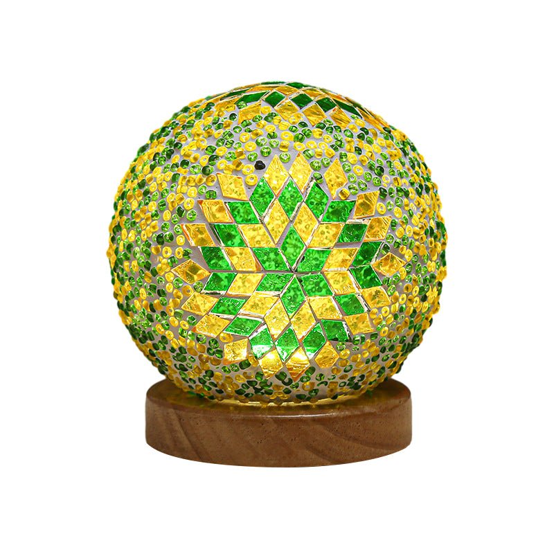 Stained Glass Mosaic LED Table Lamp - Vibrant Decorative Lighting for Home & Office