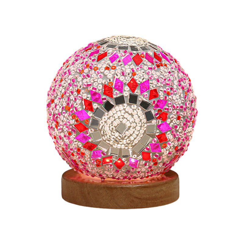 Stained Glass Mosaic LED Table Lamp - Vibrant Decorative Lighting for Home & Office