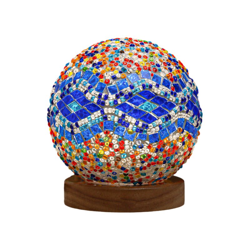 Stained Glass Mosaic LED Table Lamp - Vibrant Decorative Lighting for Home & Office