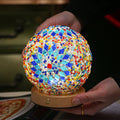 Stained Glass Mosaic LED Table Lamp - Vibrant Decorative Lighting for Home & Office