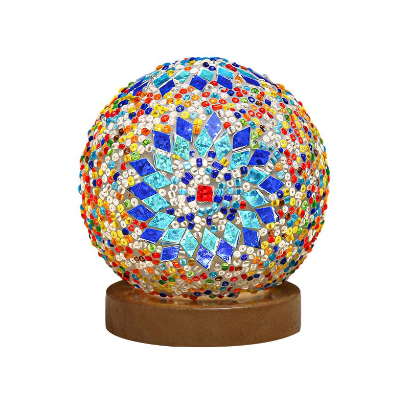 Stained Glass Mosaic LED Table Lamp - Vibrant Decorative Lighting for Home & Office