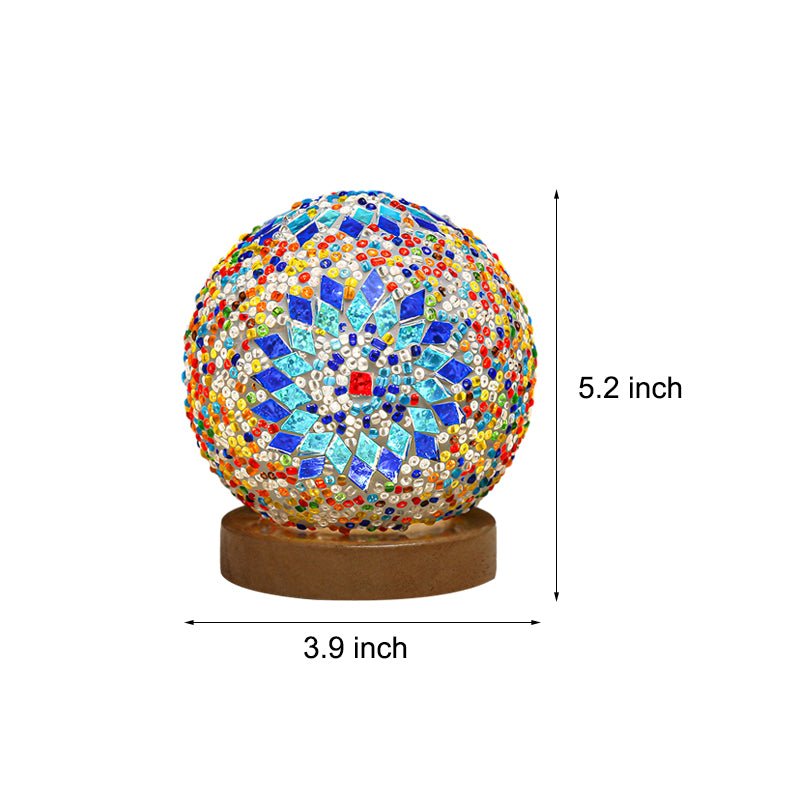 Stained Glass Mosaic LED Table Lamp - Vibrant Decorative Lighting for Home & Office