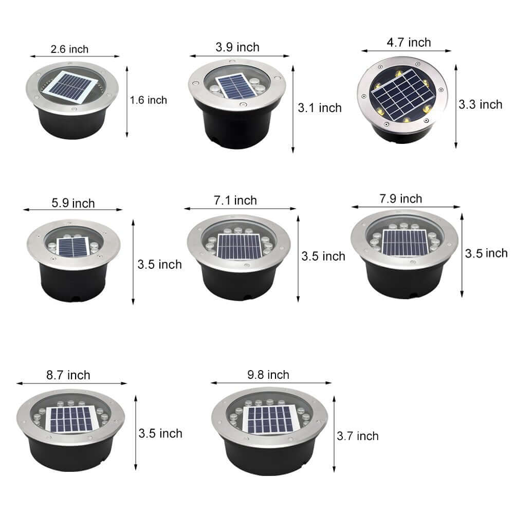 Recessed Solar LED Metal Well Light for Outdoor Landscape Lighting
