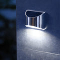 Stainless Steel Waterproof Solar Wall Lamp - Silver Outdoor Lighting