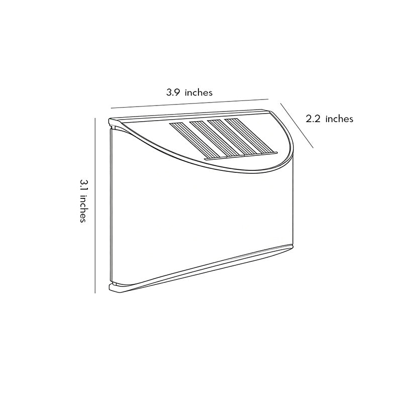 Stainless Steel Waterproof Solar Wall Lamp - Silver Outdoor Lighting