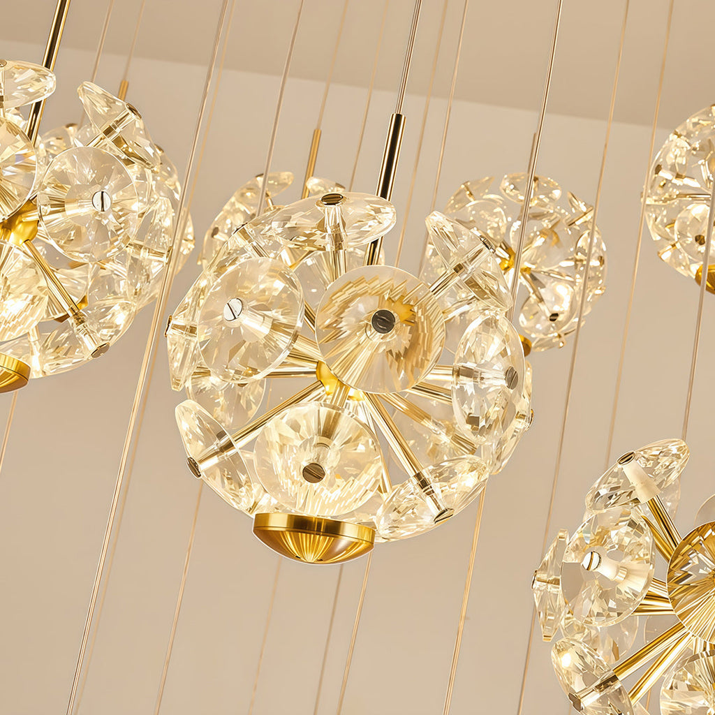 Staircase Crystal Chandelier - Modern Luxury High Ceiling Light