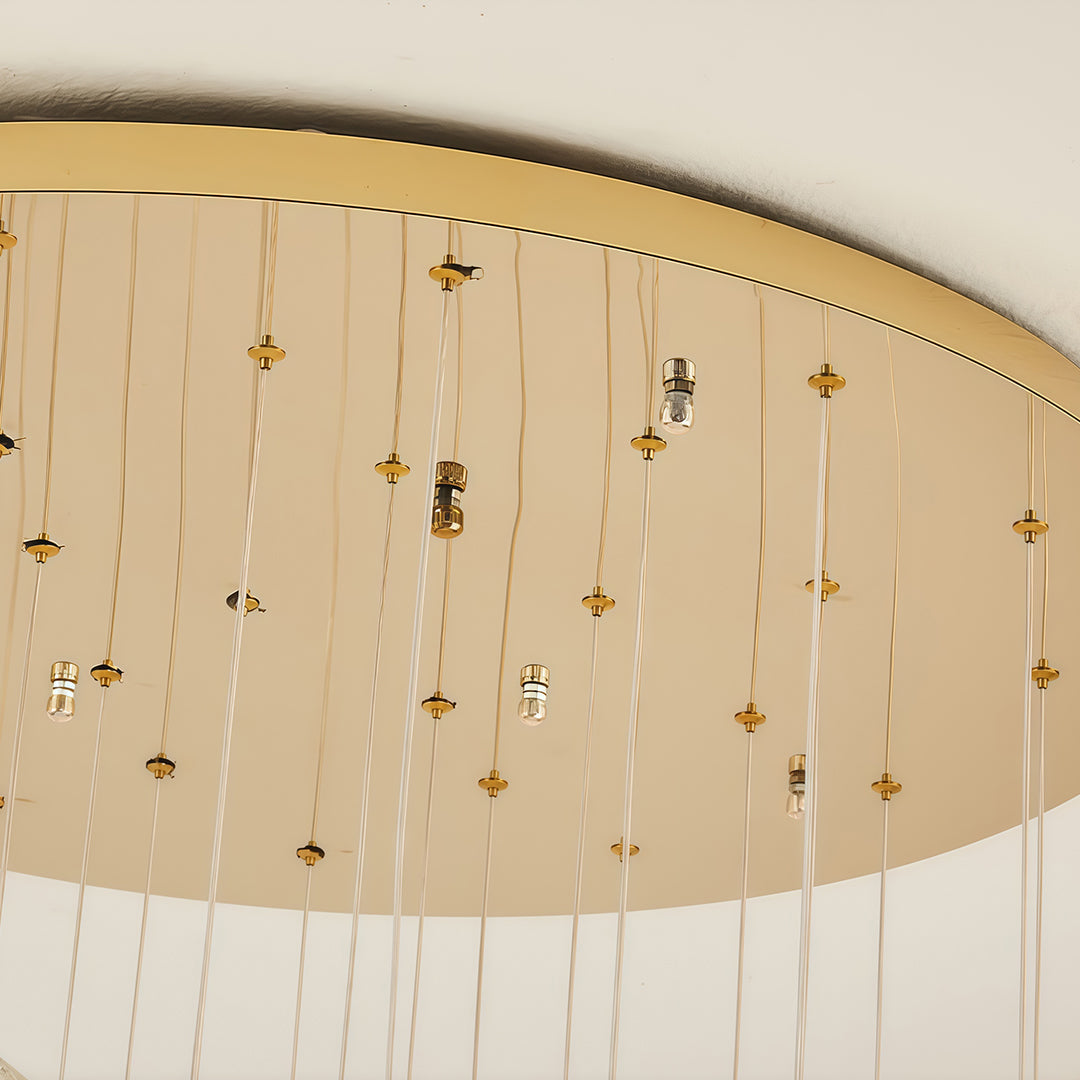 Staircase Crystal Chandelier - Modern Luxury High Ceiling Light