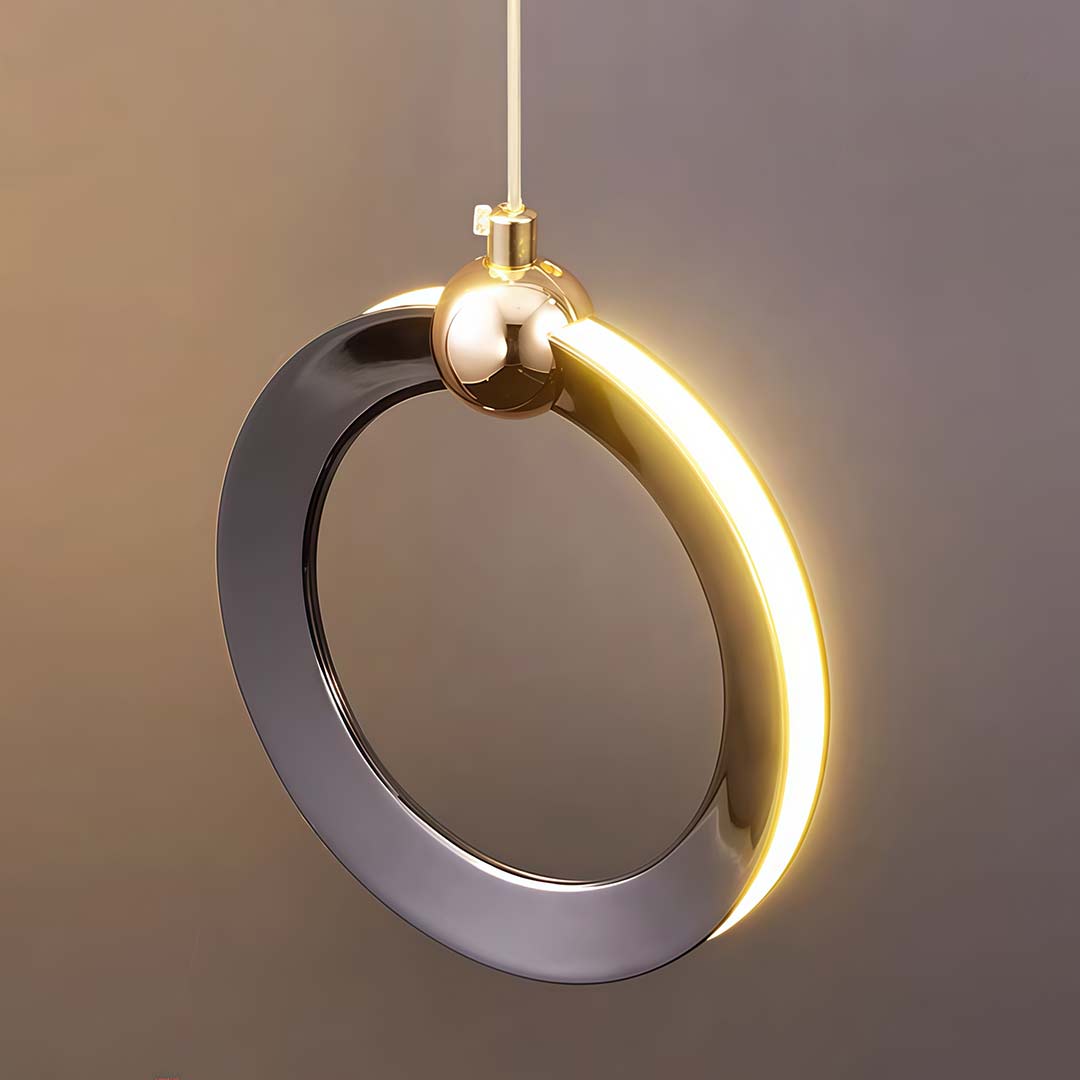 Staircase LED Chandelier Ring Cluster Rotating Ceiling Light