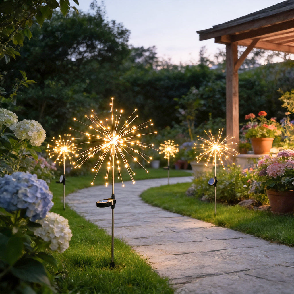 Starburst Solar LED Garden Lights - Waterproof Firework Landscape Lighting