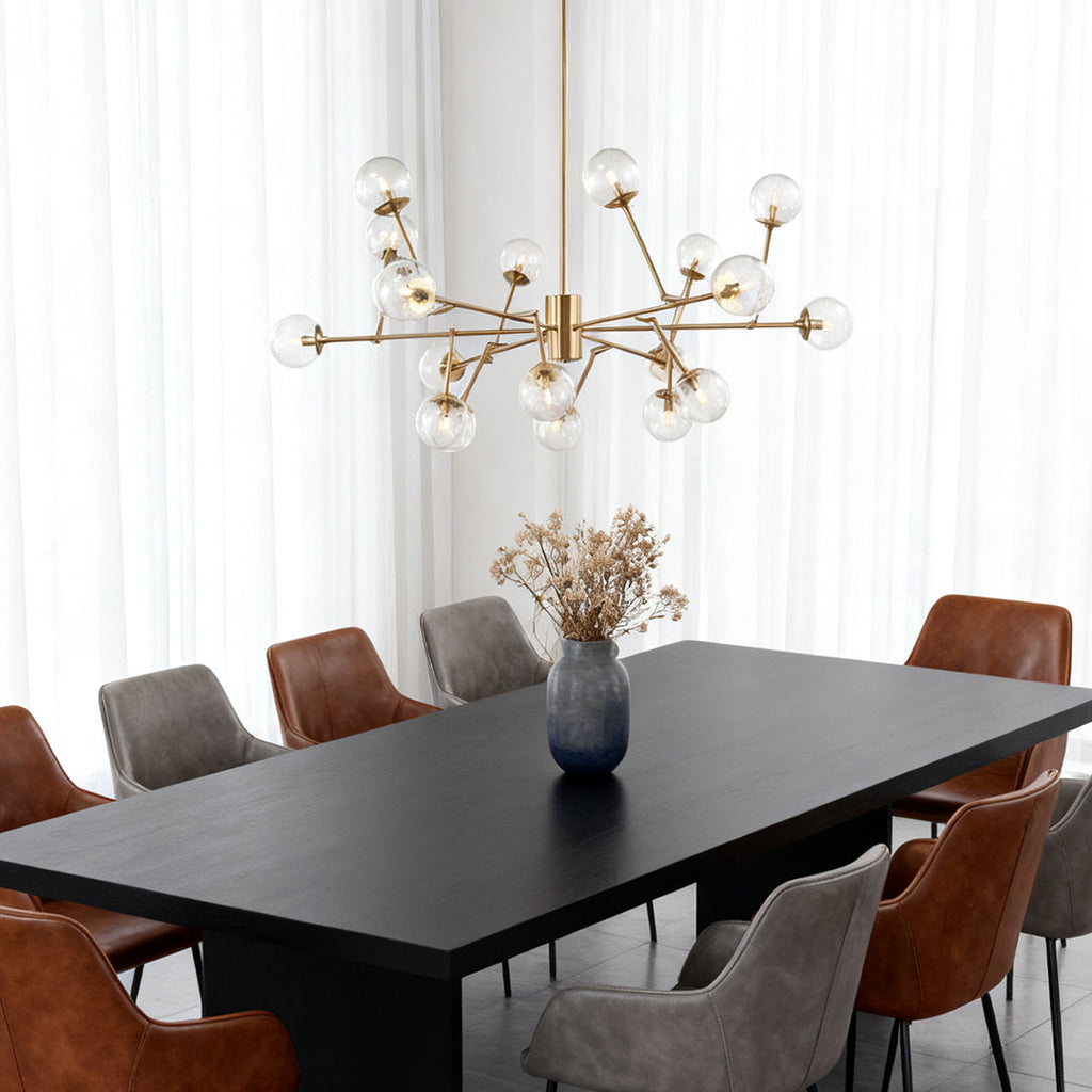Bubble Sputnik Chandelier with Clear Glass Globes Ceiling Light