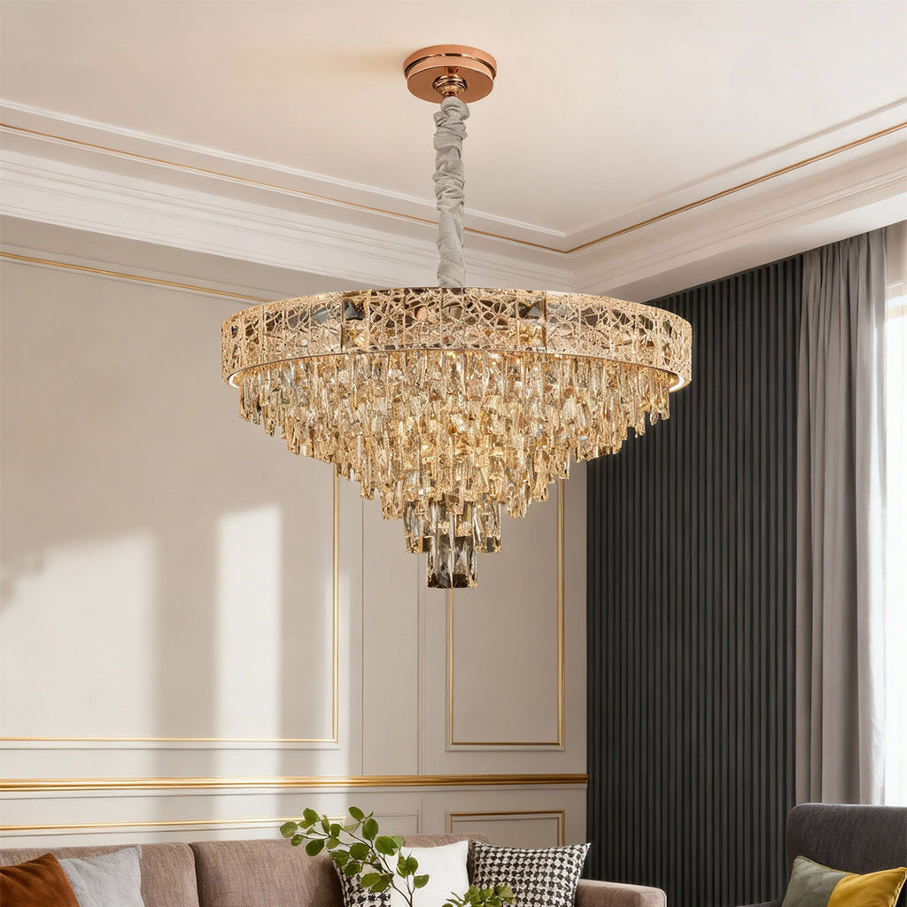 Luxury European Crystal Chandelier Ceiling Light - Elegant Home Decor