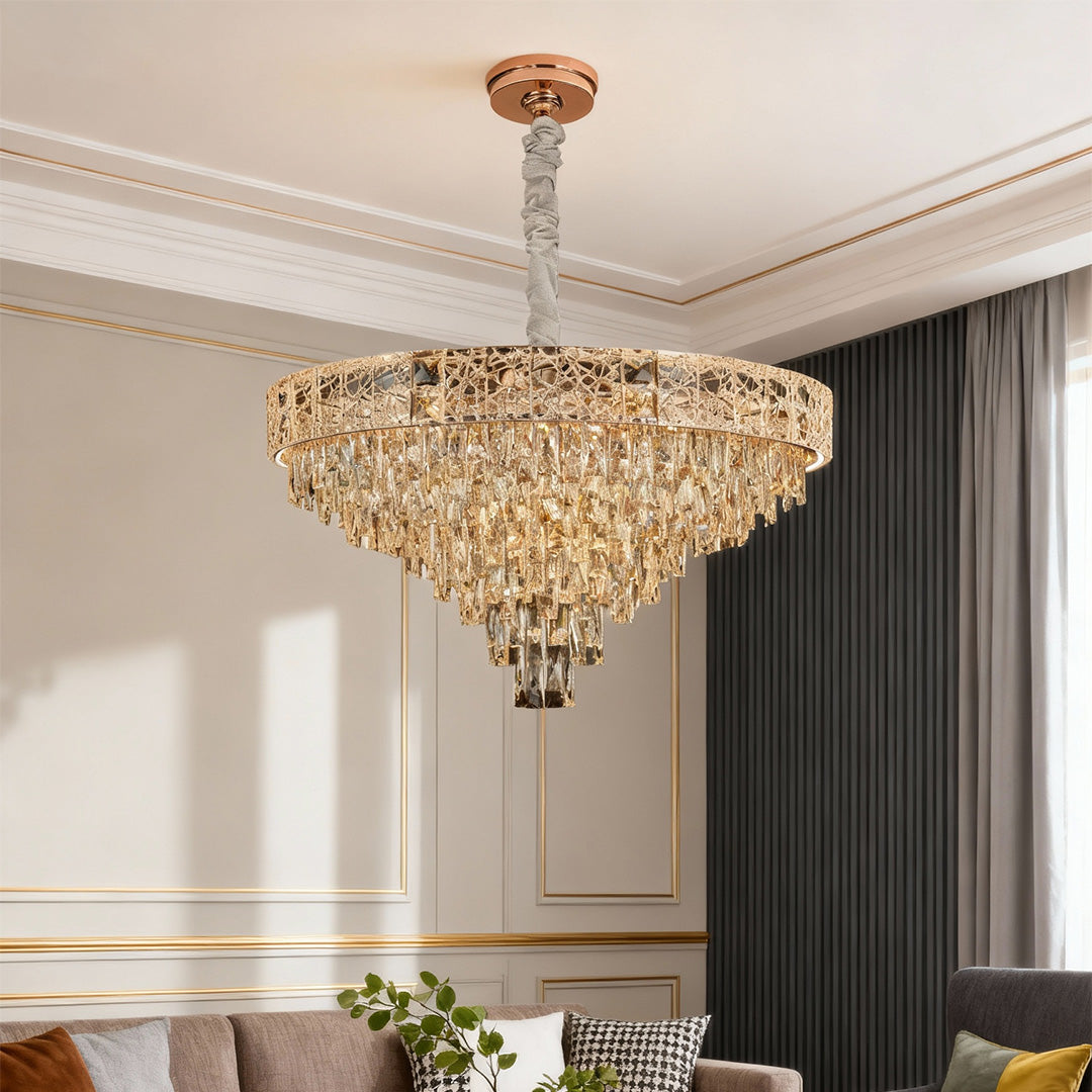 Luxury European Crystal Chandelier Ceiling Light - Elegant Home Decor