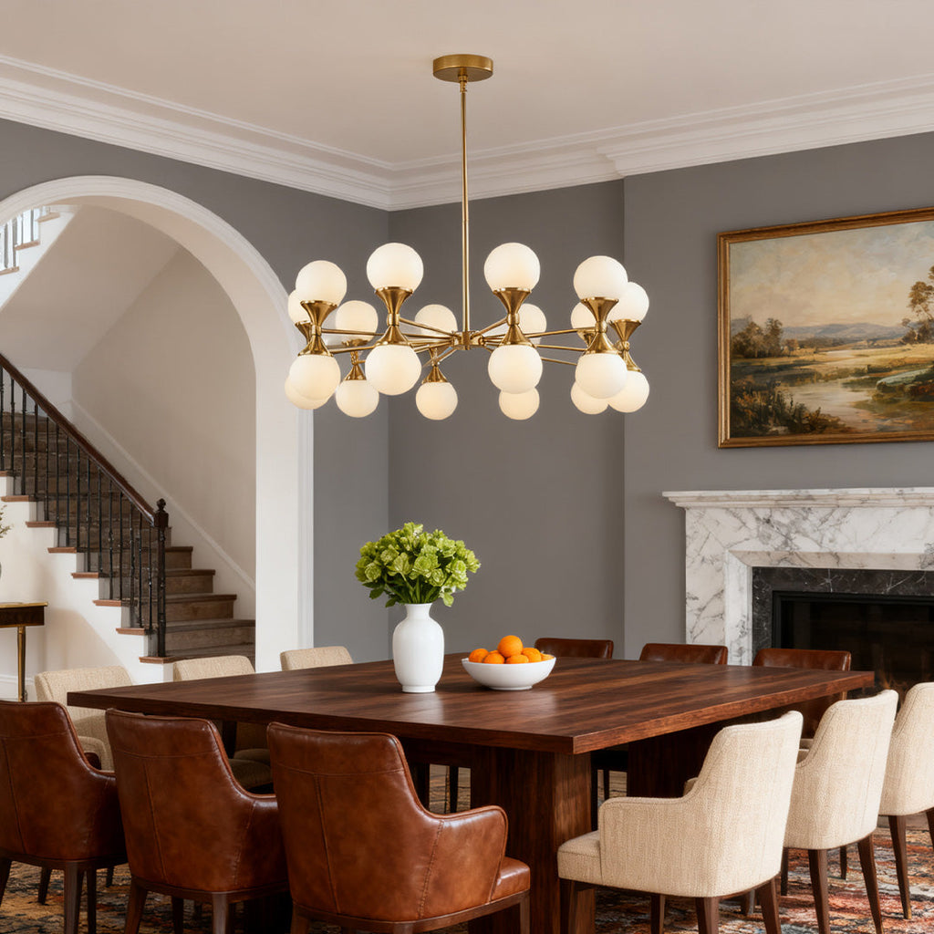 Bubble Glass Chandeliers - Stylish Full Copper Nordic Ceiling Light