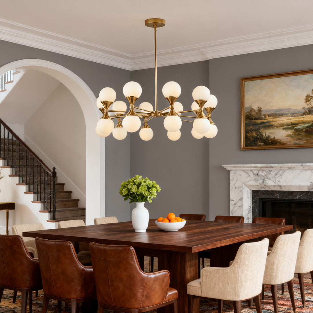 Bubble Glass Chandeliers - Stylish Full Copper Nordic Ceiling Light
