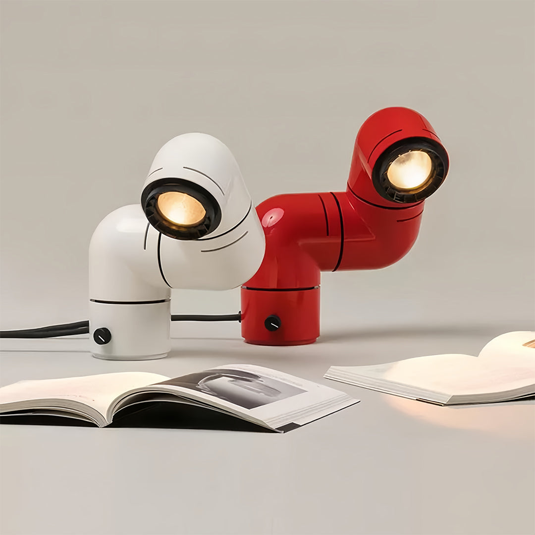 **Statement Table Lamp - Creative Pipe Modern Rotating Design**

**Product Description:**
Introducing our Statement Table Lamp, a unique blend of creativity and modern design. This eye-catching lamp features a striking pipe-inspired structure that not onl