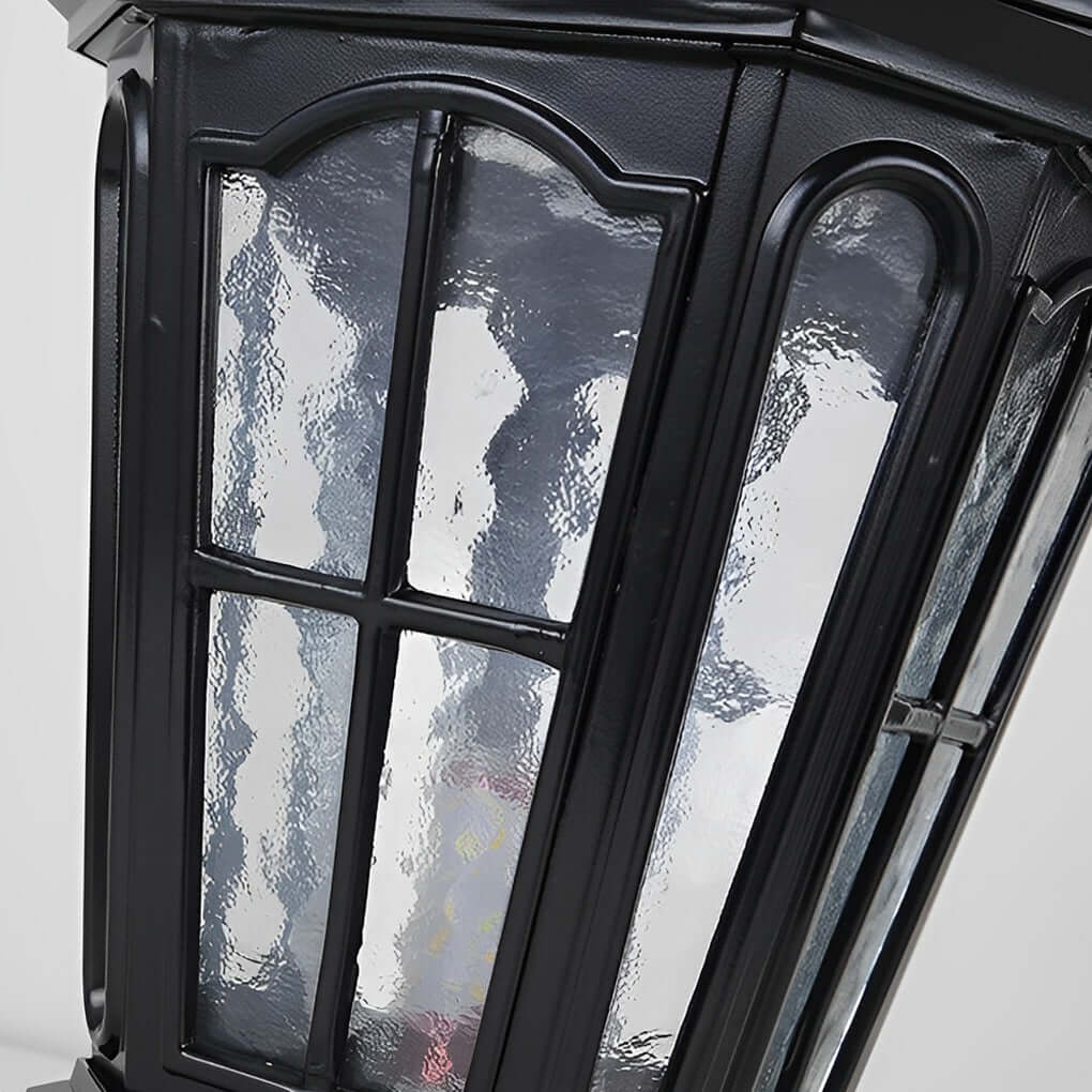 Stone Pillar LED Pavilion Light Fixture - Retro Outdoor Lighting
