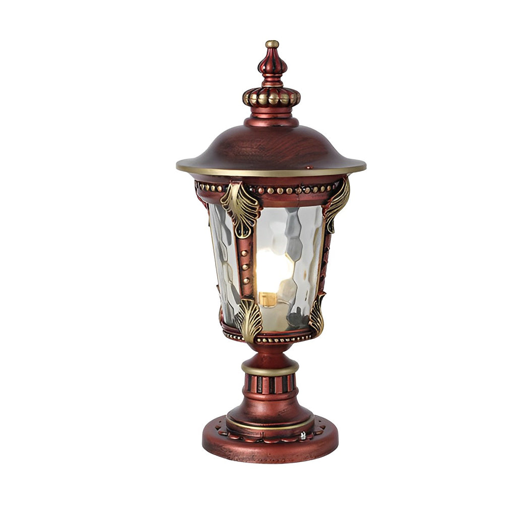 Stone Pillar Lights Solar Waterproof Aluminum Post Cap Lamp