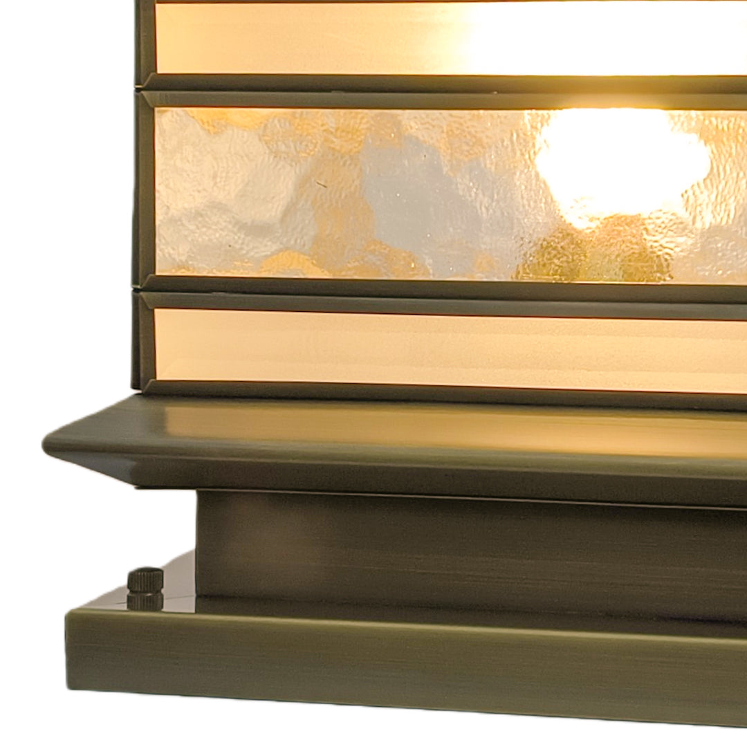 Stone Pillar Solar Lights - Retro Copper Waterproof Post Light