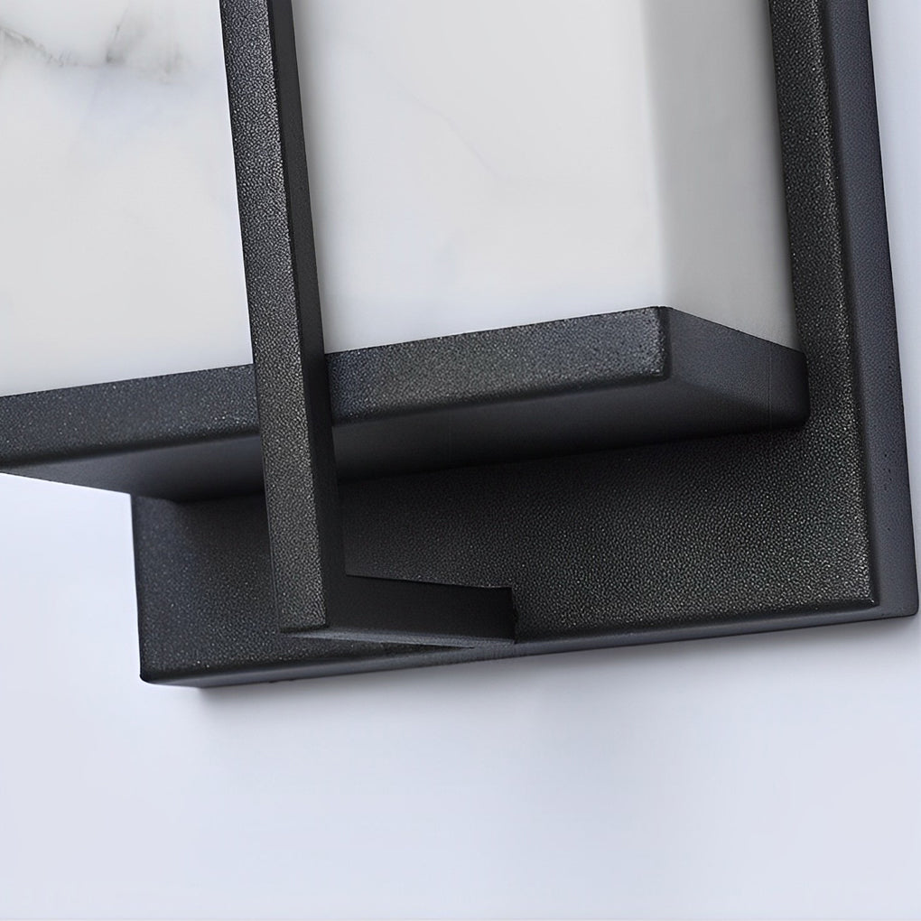 Modern Alabaster LED Wall Sconce - Square Stone Wall Lamp