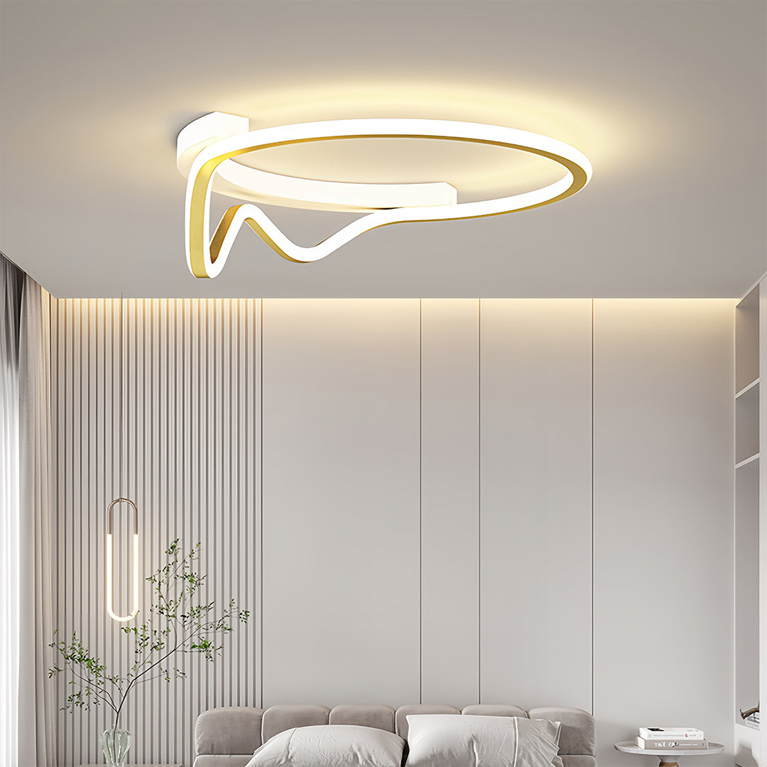 Geometric Minimalist LED Flush Mount Light