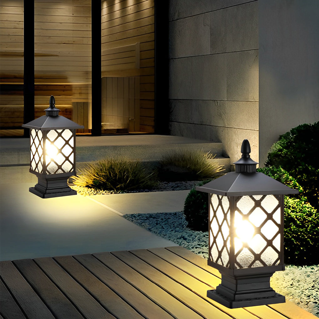 Modern Waterproof Street Light Pillar - Retro Outdoor Lighting Solution